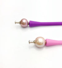 Stretchy Silicone Bracelet or Necklace with Pearl Setting, 20 Colors Available