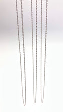 24" Sterling Silver Rhodium Finish Rope Chain 1.2mm  (S009R)