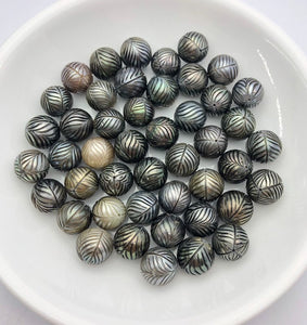 Pine Tree Hand carved Tahitian Pearls 11-11.9mm