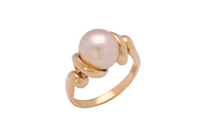 14K Gold Pearl Ring Setting  (JPR-741)