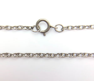 18” Sterling Oxidized Finish 1.3mm Rope Chain (S010ROX/18)