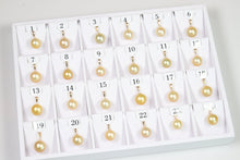12.9mm-15mm Golden South Sea Pearl Pendants, AAA Quality Round (GSSP004)
