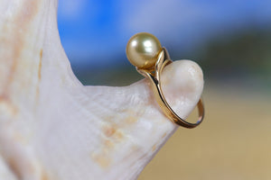 14K Gold Pearl Ring Setting (TPR-036)