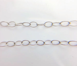 22” Sterling Silver Oxidized Finish Oval Chain 3x2