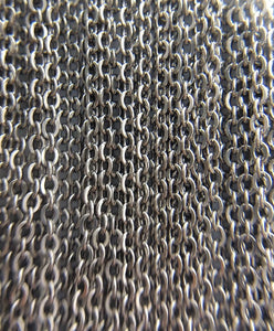 22” Sterling Silver Oxidized Finish Flat Cable Chain