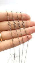 22” Sterling Silver Oxidized Finish Flat Cable Chain