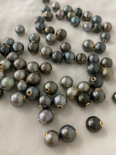 14k GF Tahiti Pearls, grommets set in Tahitian pearls.  100% natural colors Tahitian pearls set with 14k gold filled