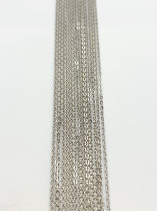24” Sterling Silver Oxidized Flat Cable Chain Necklace 1.0mm
