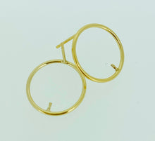 14KGF Round Wire Post Earring w/Peg #400C15PP