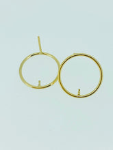 14KGF Round Wire Post Earring w/Peg #400C15PP