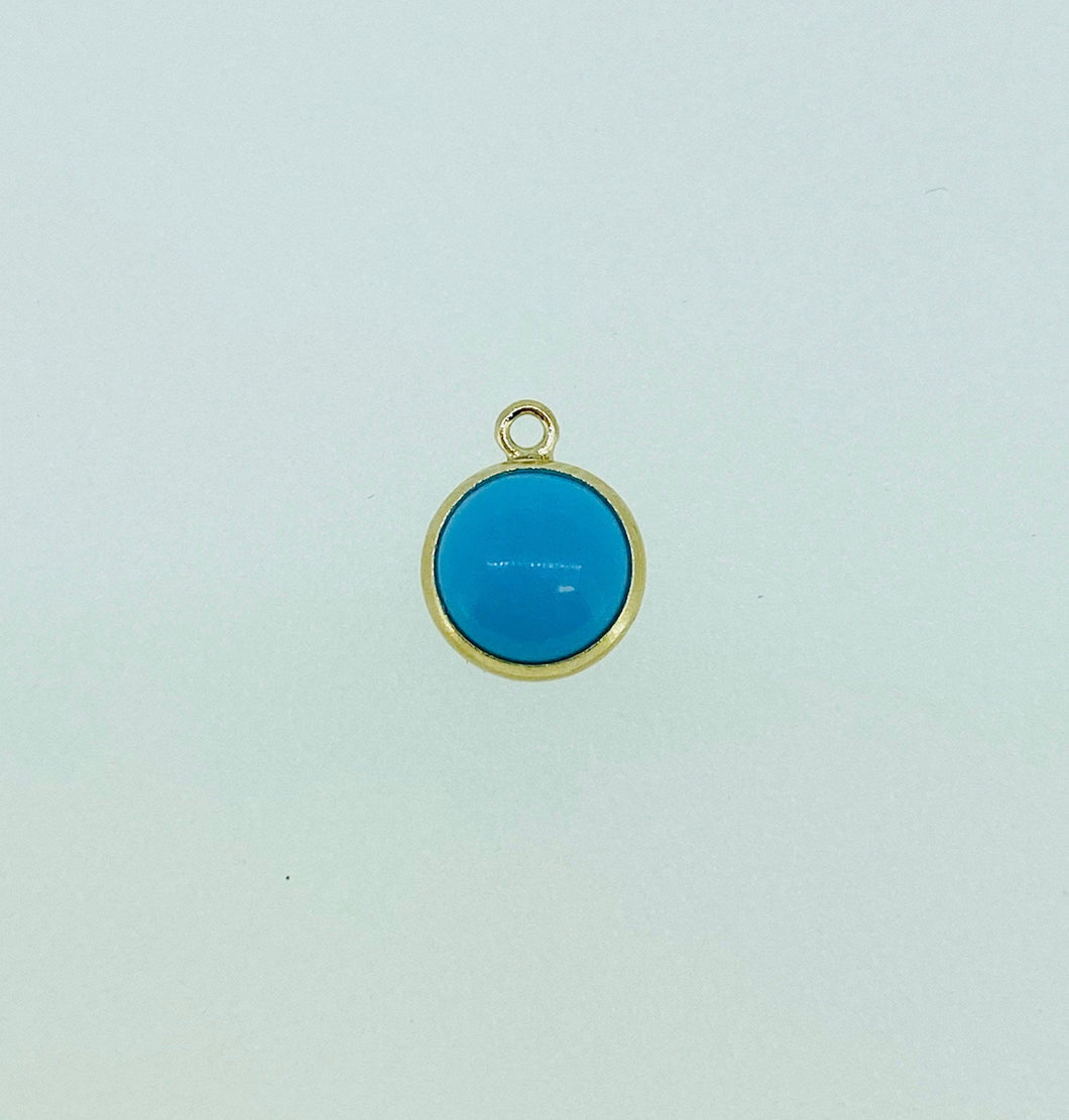 Imitation Turquoise Bezel Drop. 14KGF #400005SDSTQ
