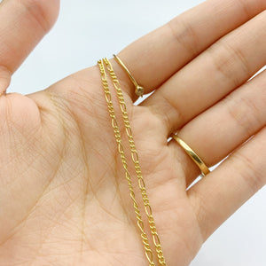 20” 14k Gold Filled Figaro Chain 1.5mm. (S2031CLC)