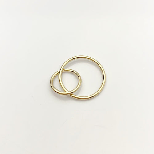 14k Gold Filled Interlocking Rings 15mm & 10mm SKU# 402D1510