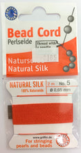 Coral Bead Cord - Perlseide