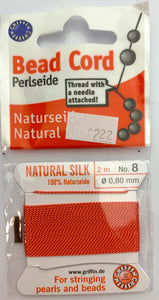 Coral Bead Cord - Perlseide
