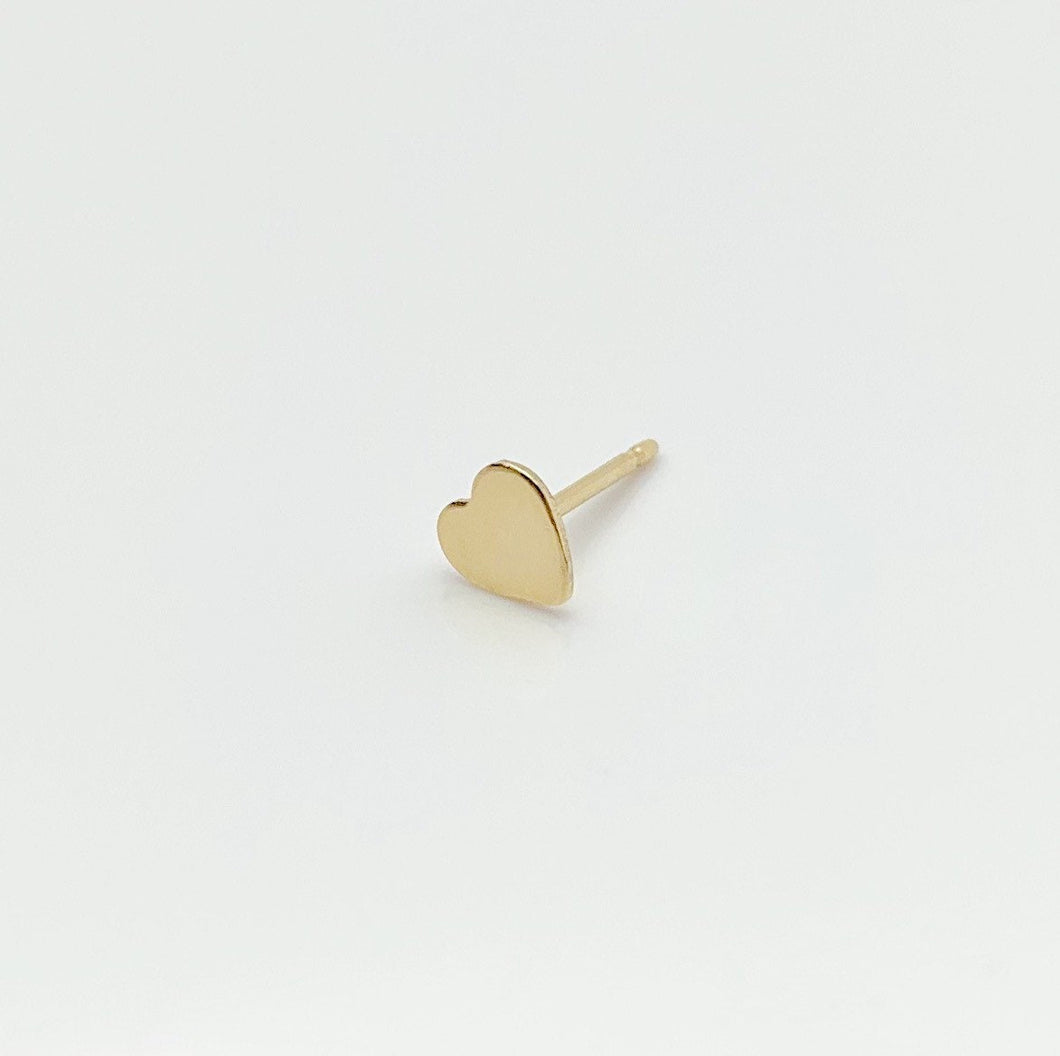14K Gold Fill Heart Charm Earring, 4.7mm, Made in USA - 10.020-4