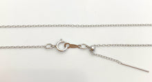 Sterling Silver Rhodium Finish 18.5” Add a Bead Adjustable Cable Chain Necklace 1.1mm