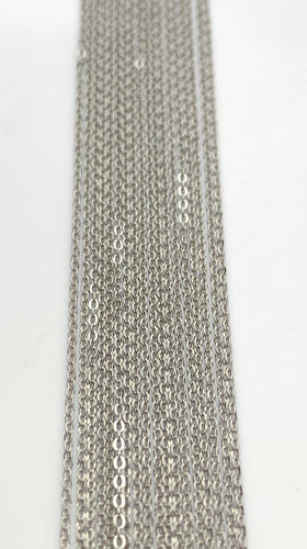 24” Sterling Silver Oxidized Flat Cable Chain Necklace 1.0mm