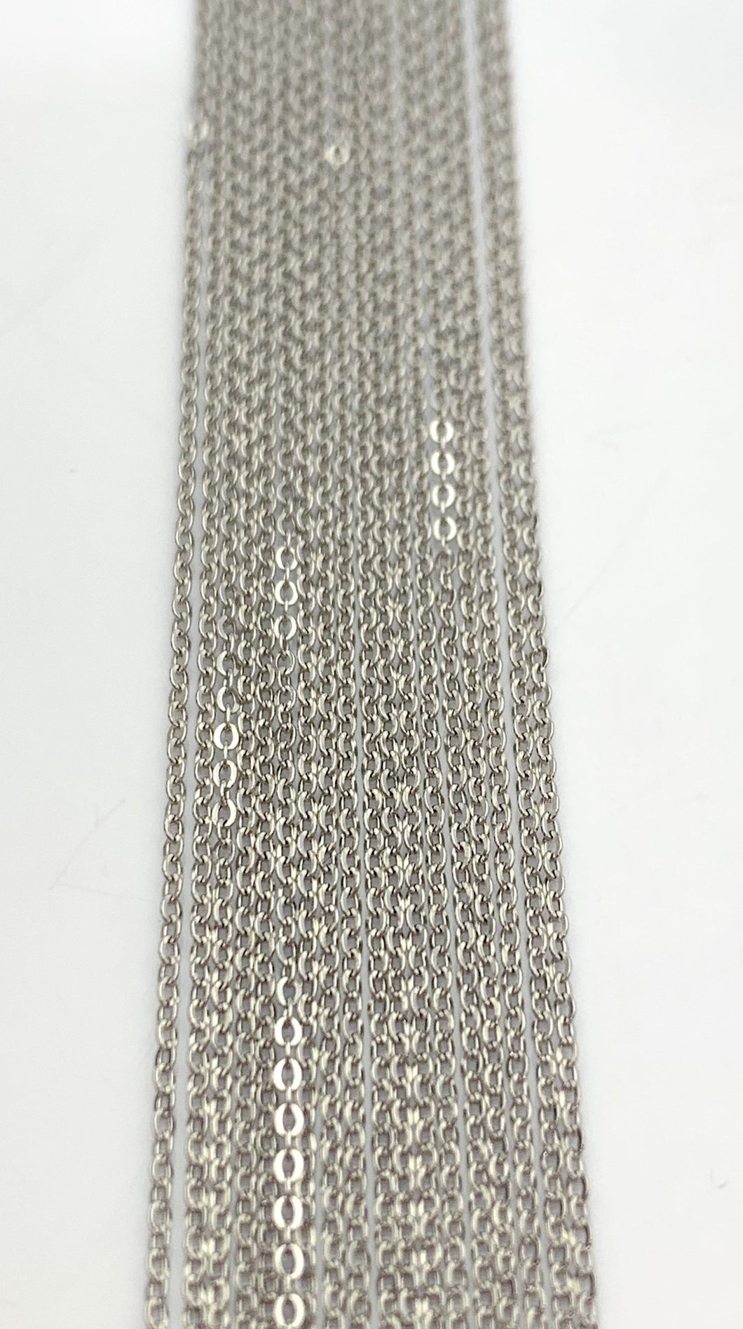 24” Sterling Silver Oxidized Flat Cable Chain Necklace 1.0mm
