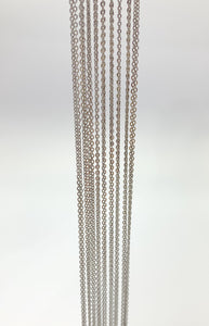 24” Sterling Silver Oxidized Flat Cable Chain Necklace 1.0mm