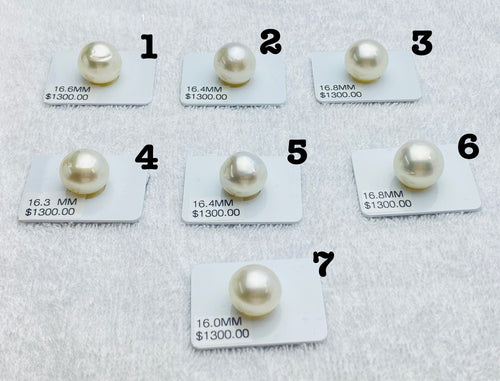 18mm Australian White South Sea, 15.1mm-18.8mm, 100% Natural Colors, South Sea pearls, #922