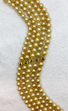 15mm Golden South Sea pearl Strands, natural colors, sea pearls, round shape # 923
