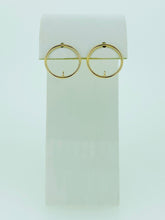 14KGF Round Wire Post Earring w/Peg #400C15PP