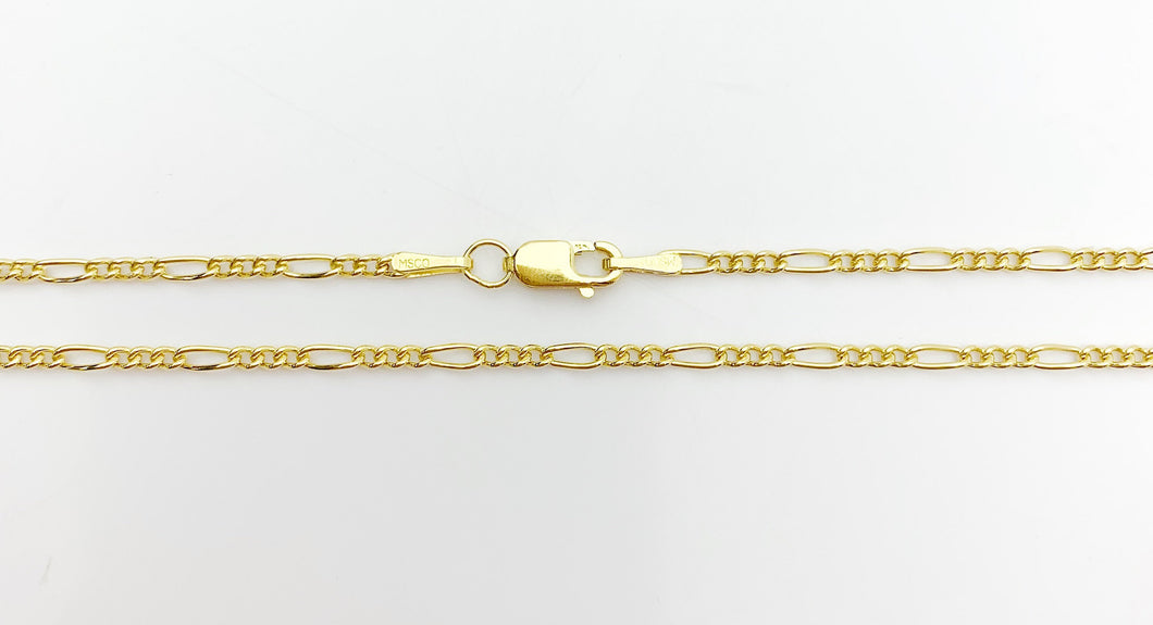 20” 14k Gold Filled Figaro Chain 1.5mm. (S2031CLC)