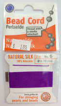 Amethyst Bead Cord - Perlseide