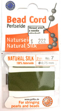 Olive Green Bead Cord - Perlseide