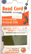 Olive Green Bead Cord - Perlseide