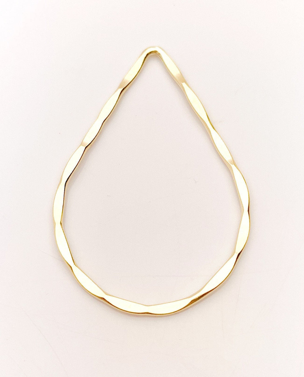 14k Gold Filled Hammered Drop Hoop (752-1)