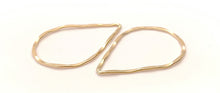 14k Gold Filled Hammered Drop Hoop (752-1)