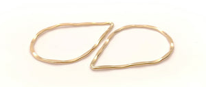 14k Gold Filled Hammered Drop Hoop (752-1)