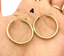 14k Gold Filled Euro Wire Hoop Earrings - 5 Sizes Available