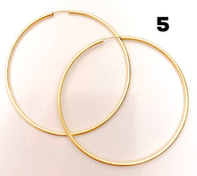 14k Gold Filled Euro Wire Hoop Earrings - 4 Sizes