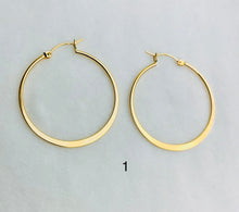 14k gold filled hoop earrings smooth texture