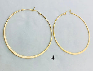14k gold filled hoop earrings smooth texture