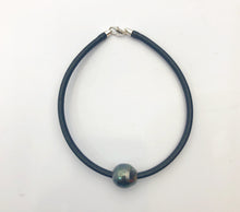 8” 3.0 mm Black Leather Capri Bracelet. Pearl not included.