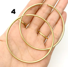 14k Gold Filled Euro Wire Hoop Earrings - 4 Sizes