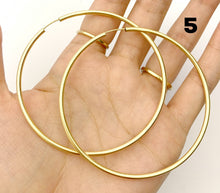 14k Gold Filled Euro Wire Hoop Earrings - 4 Sizes