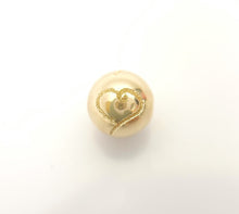 14k Gold Filled 8.0mm Stardust Heart Bead 1.8mm Hole (4004780S3H)