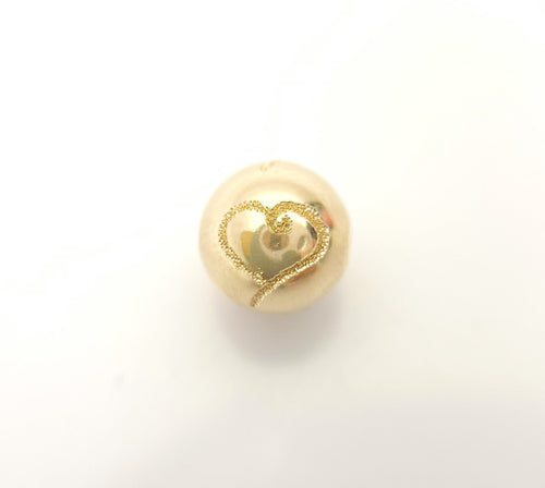 14k Gold Filled 8.0mm Stardust Heart Bead 1.8mm Hole (4004780S3H)