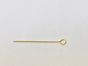 14k gold filled, eye pin, 329C - 1.00 (14KGF)  Eye pins, 029 “X1”  24 gauge wire, 14k gold filled