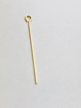 14k gold filled, eye pin, 329C - 1.00 (14KGF)  Eye pins, 029 “X1”  24 gauge wire, 14k gold filled