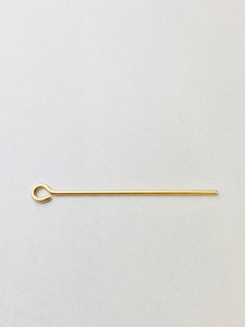 14k gold filled, eye pin, 329C - 1.00 (14KGF)  Eye pins, 029 “X1”  24 gauge wire, 14k gold filled