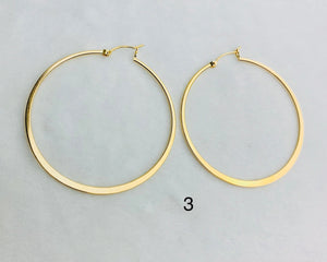 14k gold filled hoop earrings smooth texture