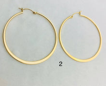 14k gold filled hoop earrings smooth texture
