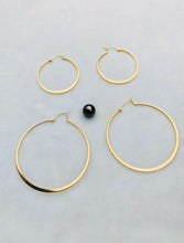 14k gold filled hoop earrings smooth texture