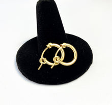 Sleek Clasp Hoop earrings, 14K gold filled(14KGF) sku 090-C-00